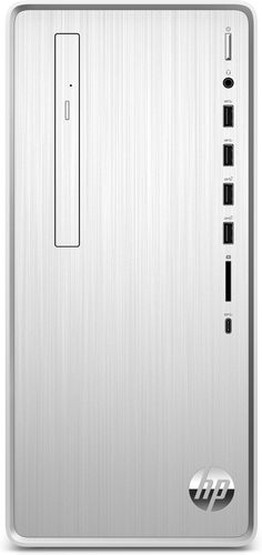 HP Pavilion TP01-2002ng - Tower - Ryzen 3 5300G / 4 GHz - RAM 8 GB - SSD 512 GB - NVMe - DVD-Writer - Radeon Graphics - GigE - WLAN: 802.11a/b/g/n/ac, Bluetooth 4.2 - FreeDOS - Monitor: keiner - Tastatur: Deutsch - Natural Silver, gebrstetes Haarlinienmu 