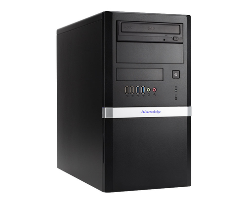 bluechip BUSINESSline T3500 - MT - Core i3 10100 / 3.6 GHz - RAM 4 GB - SSD 250 GB - NVMe - DVD-Writer - UHD Graphics 630 - GigE - Win 10 Pro 64-Bit - Monitor: keiner - Schwarz - BTO 