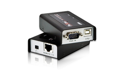 CE100 MINI USB KVM Extender, KVM-Switch schwarz/silber 