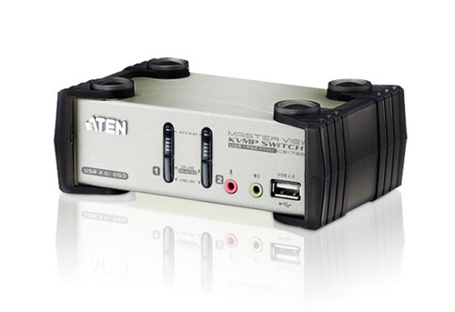 ATEN CS1732B - KVM-/Audio-/USB-Switch - USB - 2 x KVM/Audio/USB - 1 lokaler Benutzer - Desktop - Gleichstrom (CS1732B-AT-G) 