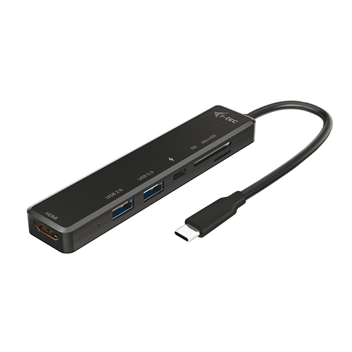 i-tec USB-C Travel Easy Dock 4K HDMI + Power Delivery 60 W - Verkabelt - USB 3.2 Gen 1 (3.1 Gen 1) Type-C - 60 W - Schwarz - MicroSD (TransFlash) - SD - Android - Chrom (C31TRAVELEASYDOCKPD) 
