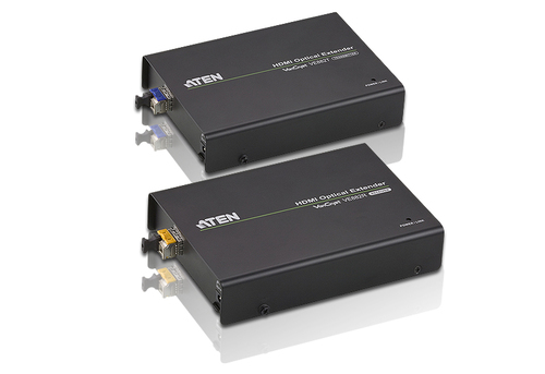 ATEN VanCryst VE882 HDMI Optical Extender Transmitter and Receiver Units - Video-, Audio-, Infrarot- und serielle Erweiterung - HDMI - bis zu 600 m - 1310 nm / 1550 nm (VE882) 