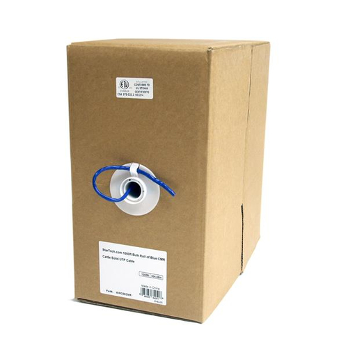 StarTech.com Cat5e UTP Patchkabel - Bulkware Cat.5e Netzwerkkabel - Bulkkabel - 305,0m - UTP - CAT 5e - Solid - Blau (WIRC5ECMR) 