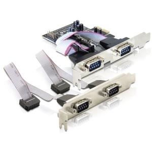 DeLock 4 x serial PCI Express Card - Serieller Adapter - PCI Express x1 - RS-232 - 4 Anschlsse (89178) 