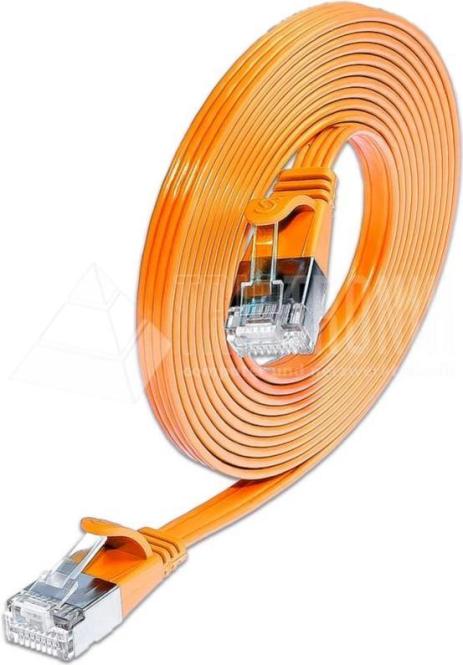 Wirewin KAT6 Slimpatchkabel, U/FTP, flach, orange KAT6 SLIM geschirmt (PKW-STP-SLIM-KAT6 15.0 OR) 
