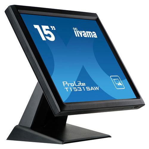 Iiyama ProLite T1531SAW-B5 - LED-Monitor - 38 cm (15 Zoll) - Touchscreen - 1024 x 768 - TN - 370 cd/m - 700:1 - 8 ms - HDMI, VGA, DisplayPort - Lautsprecher - Schwarz 