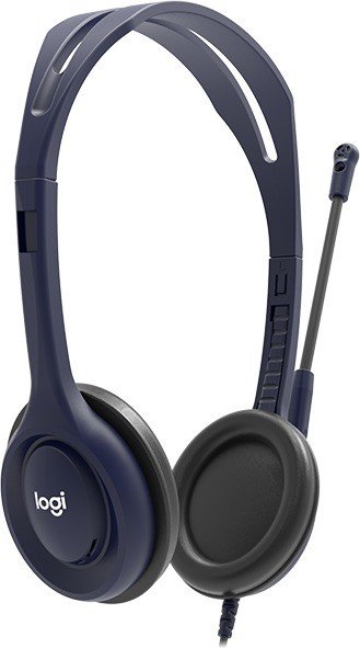 Logitech - Headset - On-Ear - kabelgebunden - 3,5 mm Stecker - Mitternachtsblau - Universitt (Packung mit 5) 