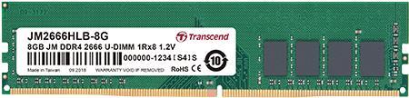 Transcend JetRAM - DDR4 - 16 GB - DIMM 288-PIN - 2666 MHz / PC4-21300 - CL19 - 1.2 V - ungepuffert - non-ECC (JM2666HLB-16G) 
