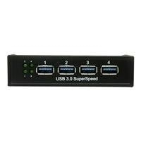 StarTech.com 4 Port USB3.0 Frontpanel Hub fr 3,5 oder 13,30cm (5,25 Zoll) Schacht - Hub - 4 x SuperSpeed USB3.0 - Plugin-Modul (35BAYUSB3S4) 