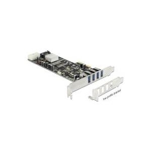 DeLock PCI Express Card > 4 x external USB3.0 Quad Channel - USB-Adapter - PCIe 2,0 x4 - USB3.0 x 4 (89365) 