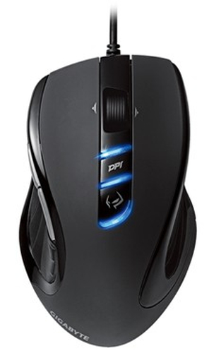 Gigabyte M6980X - Maus - Laser - 7 Tasten - verkabelt - USB - Rubberized Black (GM-M6980X) 