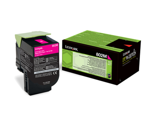 LEXMARK 802M Toner magenta kleine Kapazitt 1.000 Seiten 1er-Pack return program 
