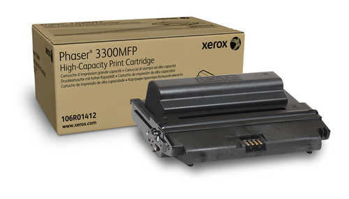 Xerox - Tonerpatrone - High Capacity - 1 x Schwarz - 8000 Seiten - fr Phaser 3300MFP, 3300MFPv/X (106R01412) 