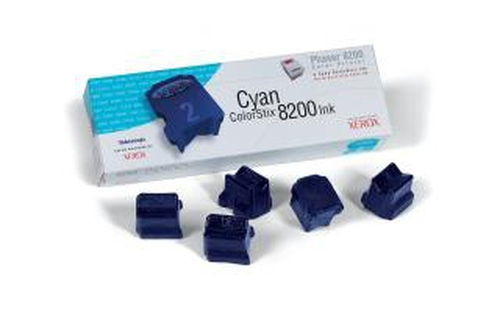 Xerox ColorStix - 5 - Cyan - feste Tinten - fr Phaser 8200B, 8200DP, 8200DX, 8200MB, 8200MDP, 8200MDX, 8200MN, 8200N (16204500) 