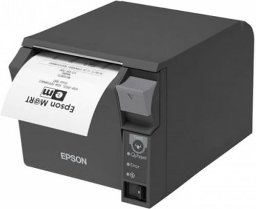 Epson TM T70II - Belegdrucker - Thermozeile - 8 cm Rolle - 180 dpi - bis zu 250 mm/Sek. - USB 2.0, seriell - Dunkelgrau 