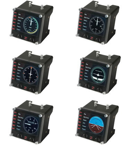 Logitech G Saitek Pro Flight Instrument Panel Steuerungseinheit fr mehrere Instrumente mit LCD-Display 