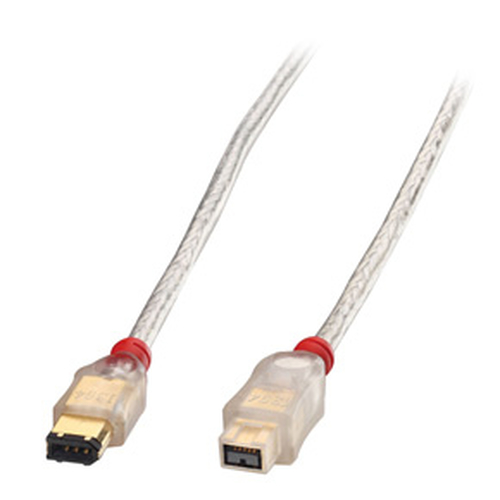 Lindy Premium - IEEE 1394-Kabel - FireWire, 6-polig (M) - 9 PIN FireWire 800 (M) - 10,0m (IEEE 1394b) - geformt - durchsichtig (30770) 