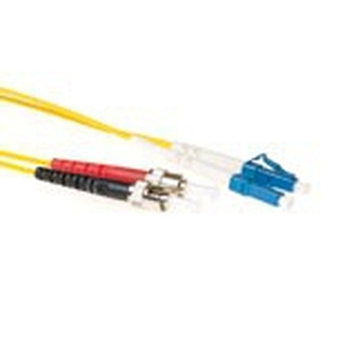 ACT 15 meter LSZH Singlemode 9/125 OS2 fiber patch cable duplex with LC and ST connectors. Lc-st 9/125 os1 duplex 15.00m (RL7915) 