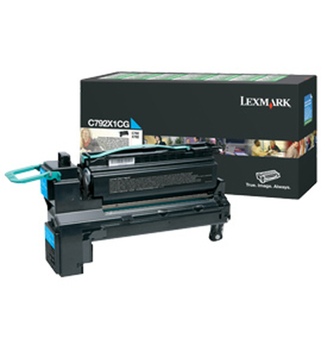 Lexmark - Tonerpatrone - Besonders hohe Ergiebigkeit - 1 x Cyan - 20000 Seiten - LCCP, LRP - fr C792de, 792dhe, 792dte, 792e (C792X1CG) 