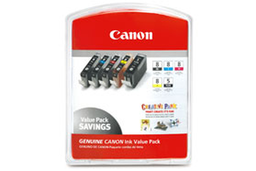 Canon CLI Value Pack 8 Multipack - Tintenbehlter - 1 x Schwarz, Rot, grn, pigmentiertes Magenta, pigmentiertes Zyan - fr PIXMA Pro9000, Pro9000 Mark II (0620B027) 